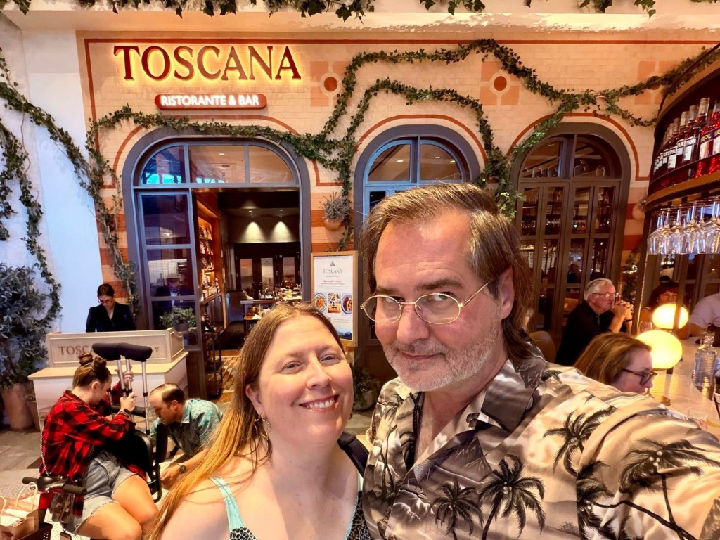 Amy and Rob at Toscana in Park MGM